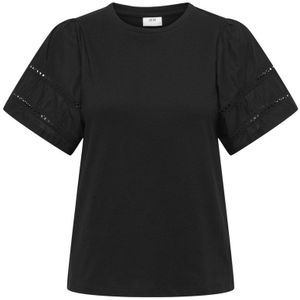 Jacqueline de Yong T-shirt Jdyollie Mix Top Jrs 15351680 Black Dames Maat - L