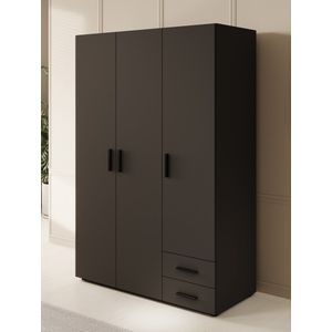 Meubella - Kledingkast Bellini - Antraciet - 120 cm
