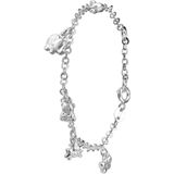 Lucardi Meisjes Armbandje met hanger met plating - Dier - Cadeau - Echt Zilver - Zilverkleurig