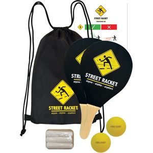 Donic Schildkröt Street Racket Set In Draagtas Zwart