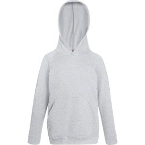 Fruit of the Loom Kids hoodie - Maat 152 (12-13) - Kleur Heather Grey