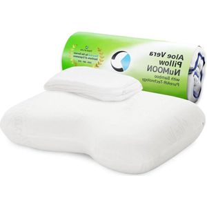 Hoofdkussen met Aloë Vera en Bamboe Houtskool - Ergonomisch Zijslaapkussen - Anti-Acariose - Anti-Allergenen - Voor Alle Slaaphoudingen - Extra Gratis Kussensloop - Side Sleeping Pillow hoofdkussen