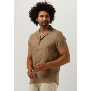 Dstrezzed Resort Shirt Linen Heren - Vrijetijds blouse - Bruin - Maat S