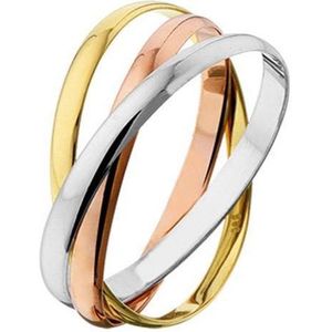 Huiscollectie 4300443 Tricolor gouden ring 1.9 mm