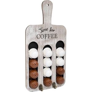 Decopatent® - Capsulehouder Dolce Gusto - Hangende Capsule houder voor 12 Stuks dolce gusto koffie cups - Cuphouder - Wit / Grijs