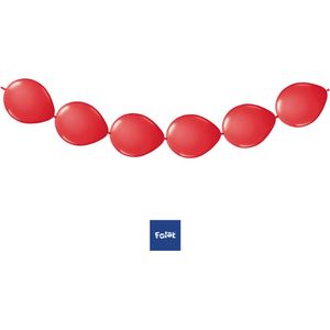 Folat - Knoopballonnen voor Ballonnenslinger Rood 25 cm – 8 stuks