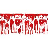 Horror raamstickers bloed 25 x 25 cm - 2x - Halloween feest decoratie - Horror stickers