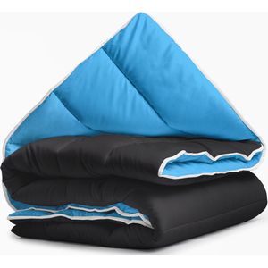 Sleeptime All-in one Omkeerbare Dekbed - Dekbed zonder Overtrek - 240x200 - Zwart/Blauw