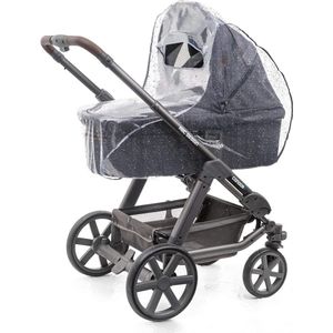 Regenhoes/Regenscherm voor Kinderwagen/Wandelwagen met Reiswieg (passend op Joolz, Quinny, Bugaboo e.d.) met Optimale Ventilatie, Kijkvenster, Waterdicht en Duurzaam, PVC vrij