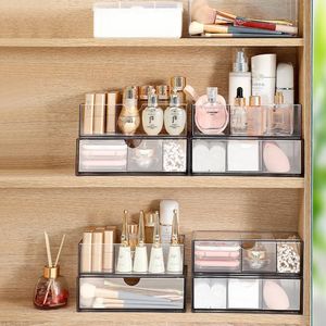 Transparante Stapelbare Cosmetica Organisator Set van 2 met Acryl Lades