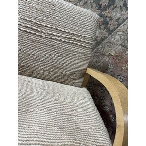 Noten houten kelim Lounge stoel