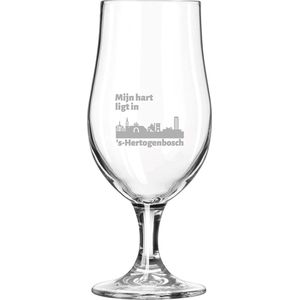 Gegraveerde bierglas op voet 49cl Den Bosch