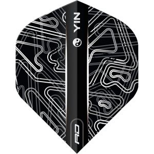 Red Dragon Yin Yang White Black - Dart Flights