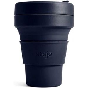 Stojo Pocket Cup – Koffiebeker - denim - silicone 237 ml