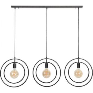 Belanian.nl -  Vintage Hanglamp - Metaal hanglamp  hanglamp zwart, 3-vlammig industriële hanglampen