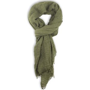 Basic sjaal voor dames met zachte franjeszoom, doek in lichte kwaliteit met katoen, effen