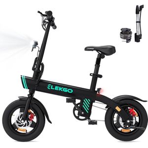 ELEKGO Elektrische Fiets EG01 - 14 Inch City Commuter EBike met 36V 7.8Ah Lithium Batterij - Volwassenen en Jongeren E-Bike met 250W Motor