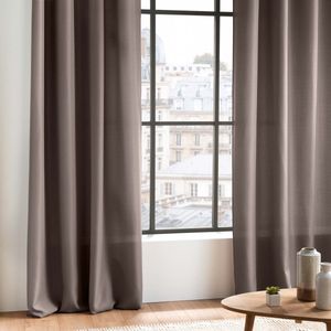 Wicotex - Gordijnen - Kant en klaar - Met ringen - 140x280cm - Taupe - 2stuks