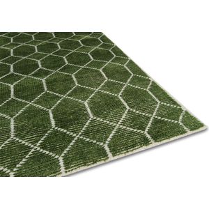 Vloerkleed Brinker Carpets Laatz Army Green - maat 200 x 300 cm