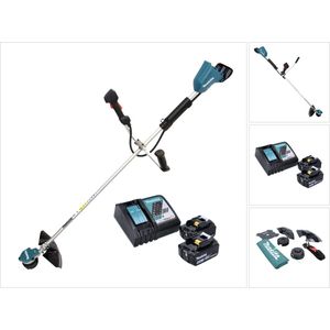 Makita DUR 368 ART accu bosmaaier 36 V ( 2 x 18 V ) tweehandig borstelloos + 2x accu 5.0 Ah + lader
