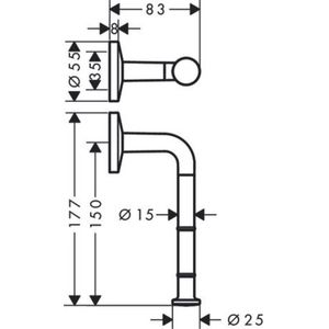 hansgrohe AXOR Universal CircularToiletrolhouder, 42856330