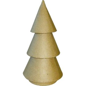 Conische kerstboom - Papier-maché - 17cm