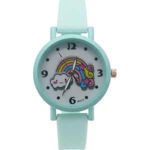 Horloge voor Kinderen - Regenboog - Kast 34 mm - Groen