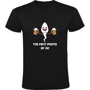 First foto Heren T-shirt | bier | zuipen | Festival | feest | grappig | Zwart