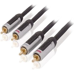 Profigold PROA4202 Stereo-audiokabel 2x RCA male - male 2,00 m zwart