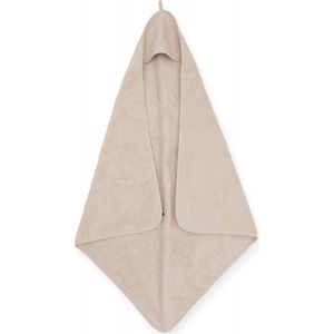 Jollein - Badcape - Beige - 100% Badstof Katoen - Baby Handdoek met Badcape, Omslagdoek, Badponcho - 75x75 cm