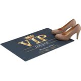 Relaxdays deurmat VIP - zwarte voetmat - antislip - kleedje - VIP-Lounge - 60 x 40 cm