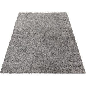 SEHRAZAT Shaggy hoogpolig tapijt, moderne vloerkleed, silber 160x220 cm