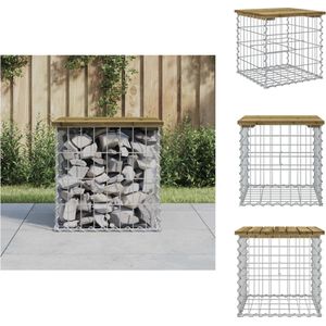 vidaXL Tuinbank - Tuinbanken - Buitenbank - Parkbank - Tuinbank schanskorfontwerp 43x44x42 cm geïmpregneerd grenenhout
