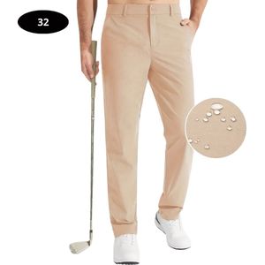 Livano Golfbroek Heren - Golfkleding - Golfen - Golf Accessoires - Nette Pantalon - Beige M - Maat 48