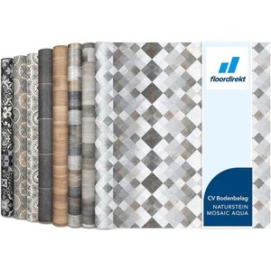 FLOORDIREKT PVC-Vloeren - Toscana Aqua - Vinyl vloeren - Tegeloptiek - Dikte 2,7 mm - 100 x 250 cm