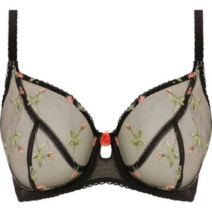 Freya ROSE BLOSSOM UW PLUNGE BRA Dames Beha - Black - Maat 80H