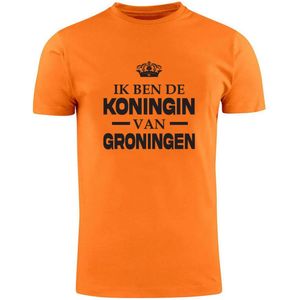 Ik ben de koningin van Groningen Oranje T-shirt | koningsdag | nederland | holland