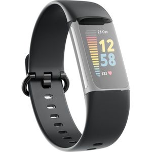 Hama Polsband Voor Fitbit Charge 5 Vervangend Horlogebandje Universeel Zw.