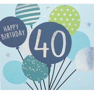 Depesche - Pop up muziekkaart met licht en de tekst ""Happy Birthday - 40"" - mot. 006