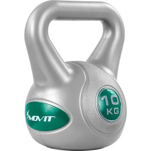 Kettlebell - Kettlebells - Gewichten - Kettlebell 10 kg - 27 cm - Grijs - Petrol