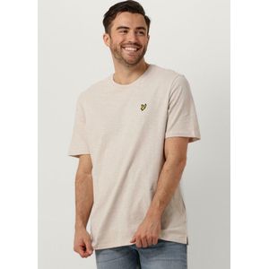 Lyle & Scott Slub T-shirt Polo's & T-shirts Heren - Polo shirt - Beige - Maat M