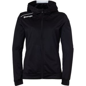 Kempa Player Hood Jacket Dames Zwart-Wit Maat M