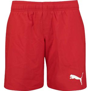 Puma - Boys Swim Mid Length Short - Rode Zwembroek Jongens-152