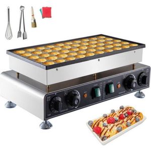 Velox Poffertjespan | Poffertjesmachine | 50 stuks | 1600W | Elektrisch | Grote plaat | Poffertjes maken