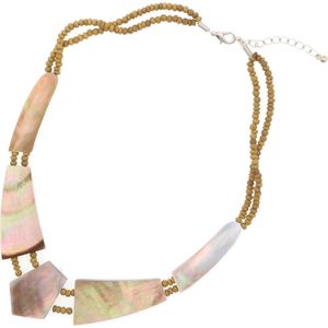 Behave Ketting kort schelp hout 45 cm