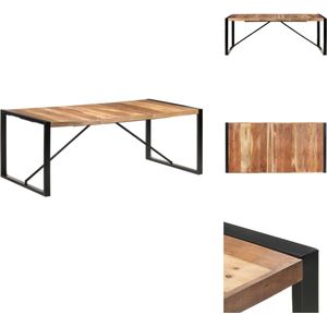 vidaXL Eettafel - Eettafels - Eetkamertafel - Eetkamertafels - Eettafel 200x100x75 cm massief hout