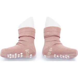 Anti-slip sokken - KipKep Blijf-Sokken antislip - Maat 12-18 maanden, dreumes - Mauve - 1 paar - zakken niet af - stay-on-socks