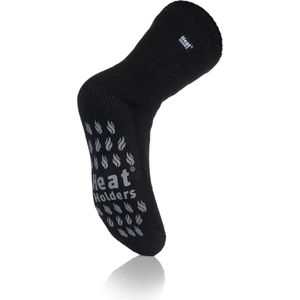 Heatholders, Superwarme Heren Slipper Sokken Anti-Slip, Black/ Grey, Maat 39-45