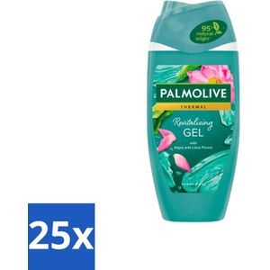 Palmolive - Thermal - Douchegel - Algen & Lotusbloem - Revitalising Gel - 250 ml - Bulkverpakking - 25 stuks