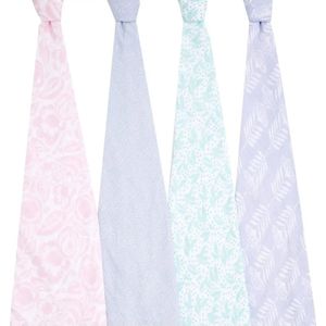 Aden + Anais essentials 4 pak swaddles - Damsel - 112 x 112 cm